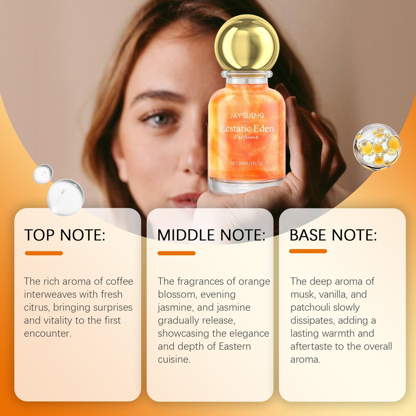 Carnival Eden Perfume, Perfume Stay Fragrance Fresh Natural Charm Perfume Water Dating Atmosphere - Korvel