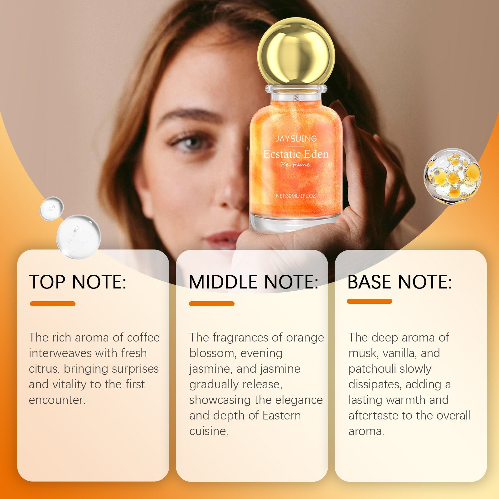 Carnival Eden Perfume, Perfume Stay Fragrance Fresh Natural Charm Perfume Water Dating Atmosphere - Korvel