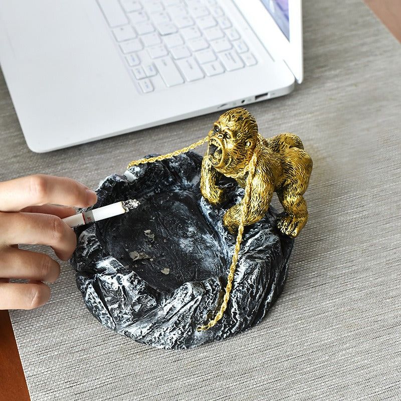 Creative King Kong domineering gorilla ashtray study decoration gift - Korvel