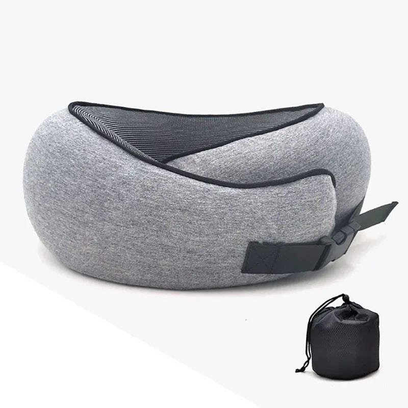 Memory Foam Neck Pillow Cervical Vertebra Travel Portable Noon Break Aircraft U Type Of Pillow Sleep Camping Pillow Carry Bag - Korvel