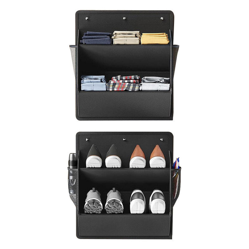 Adhesive RV Shoe Storage Over-Door Rack with Deep Pockets