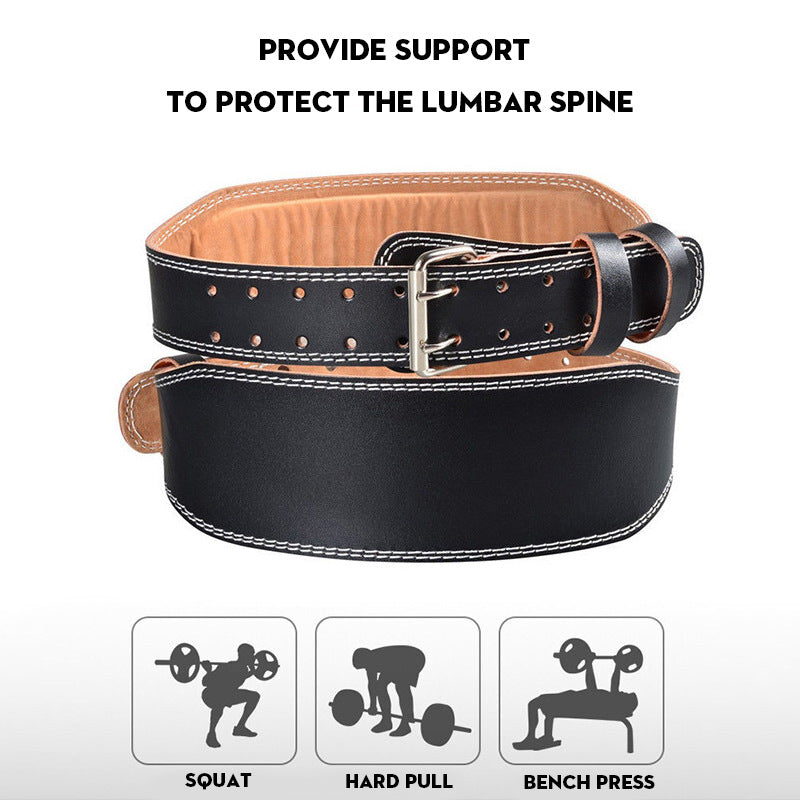 Premium PU Leather Weightlifting Belt for Men and Women