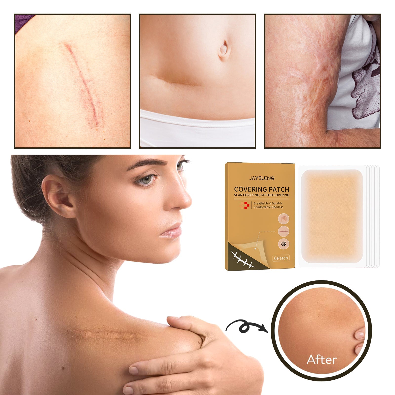 Invisible Concealer, Skin Concealer Tattoo Scar Cover Invisible Waterproof Skin Tone Cover - Korvel
