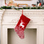 Christmas decoration products, knitted velvet, Christmas socks, snowflake red gift socks, gift bags - Korvel