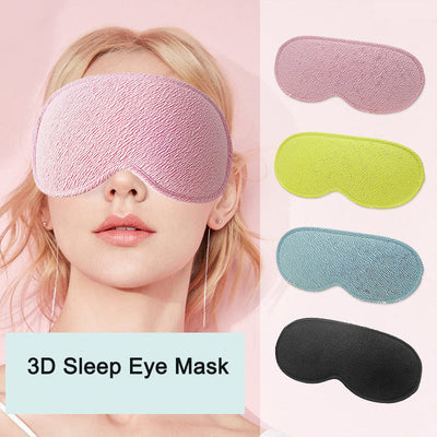 3D blackout eye mask integrated 3D nasal wing breathable elastic band adjustment - Korvel