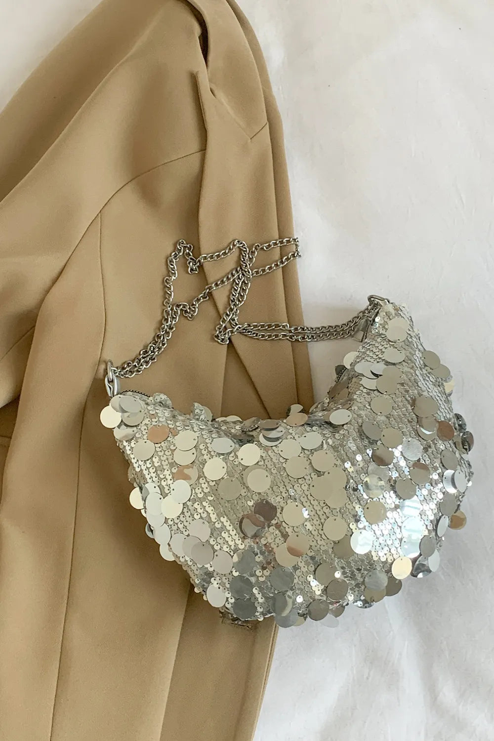 Sequin Chain Crossbody Bag - Korvel