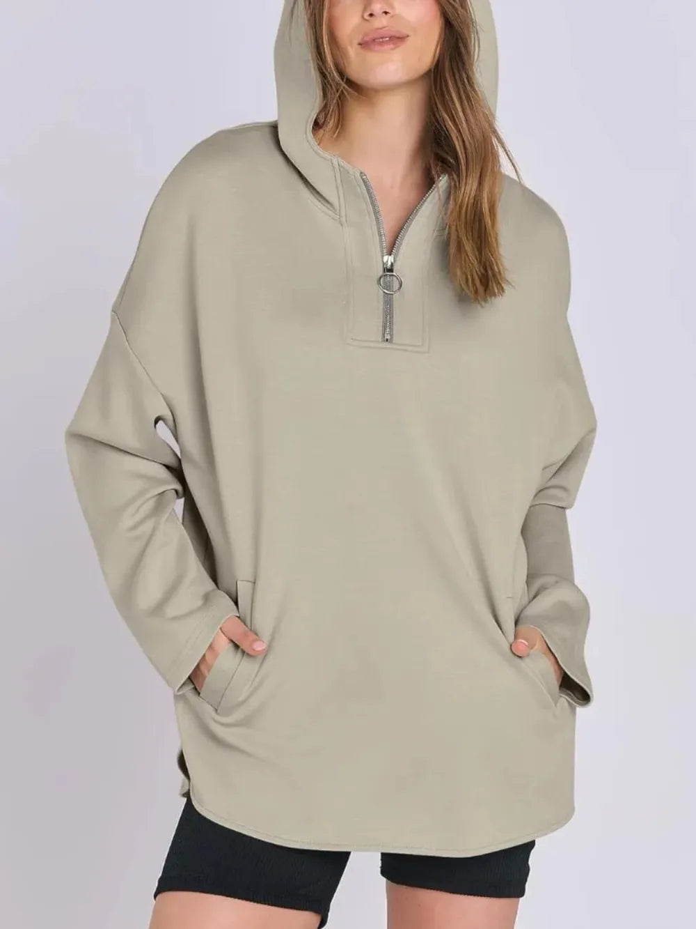 Quarter Zip Long Sleeve Hoodie - Korvel