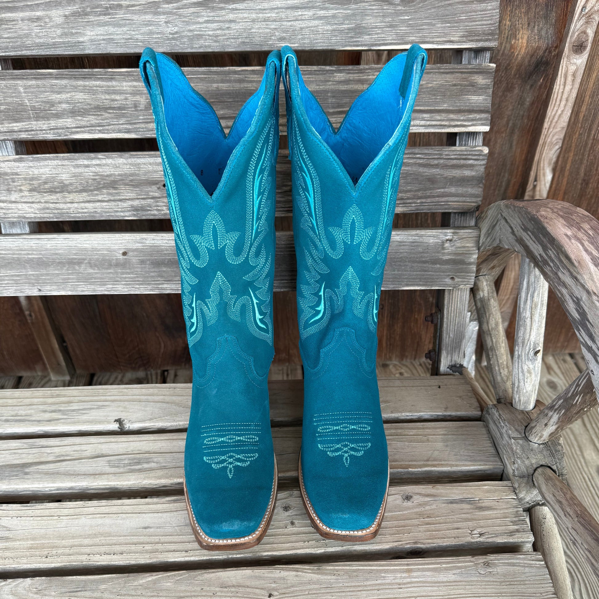 Stylish Turquoise Suede Women's Boots | Roper - Korvel