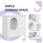 30" Bathroom Vanity with Sink, Bathroom Vanity Cabinet with Three Drawers and Door, Solid Wood and MDF, White - Korvel