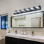 Luces de tocador modernas LED negras - Apliques de baño de 6 luces
