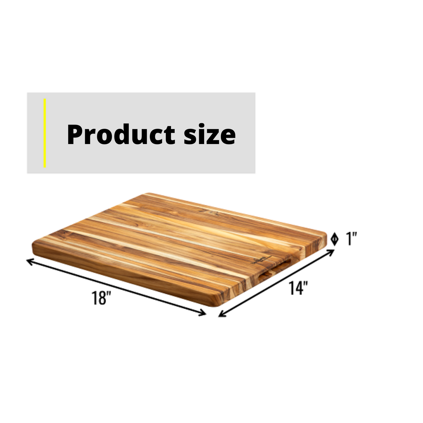 Teak Cutting Board Natural + Solid Wood + 5 Pieces 18 INCH, Pack of 5 Pieces - Korvel
