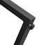 Modern coffee table with two display shelves, Black Faux marble surfaces, Tripod-inspired base,Rounded tabletop edges - Korvel