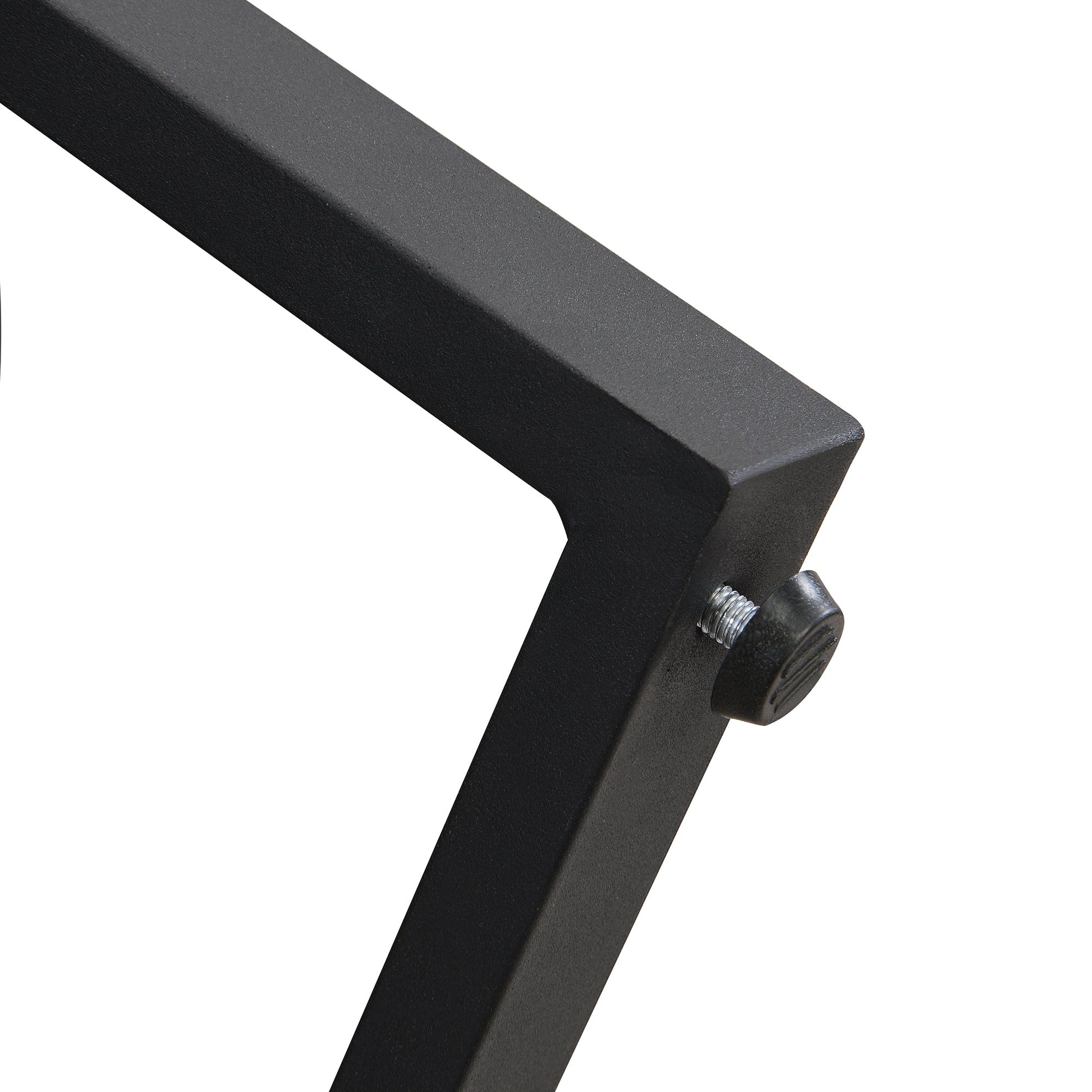 Modern coffee table with two display shelves, Black Faux marble surfaces, Tripod-inspired base,Rounded tabletop edges - Korvel