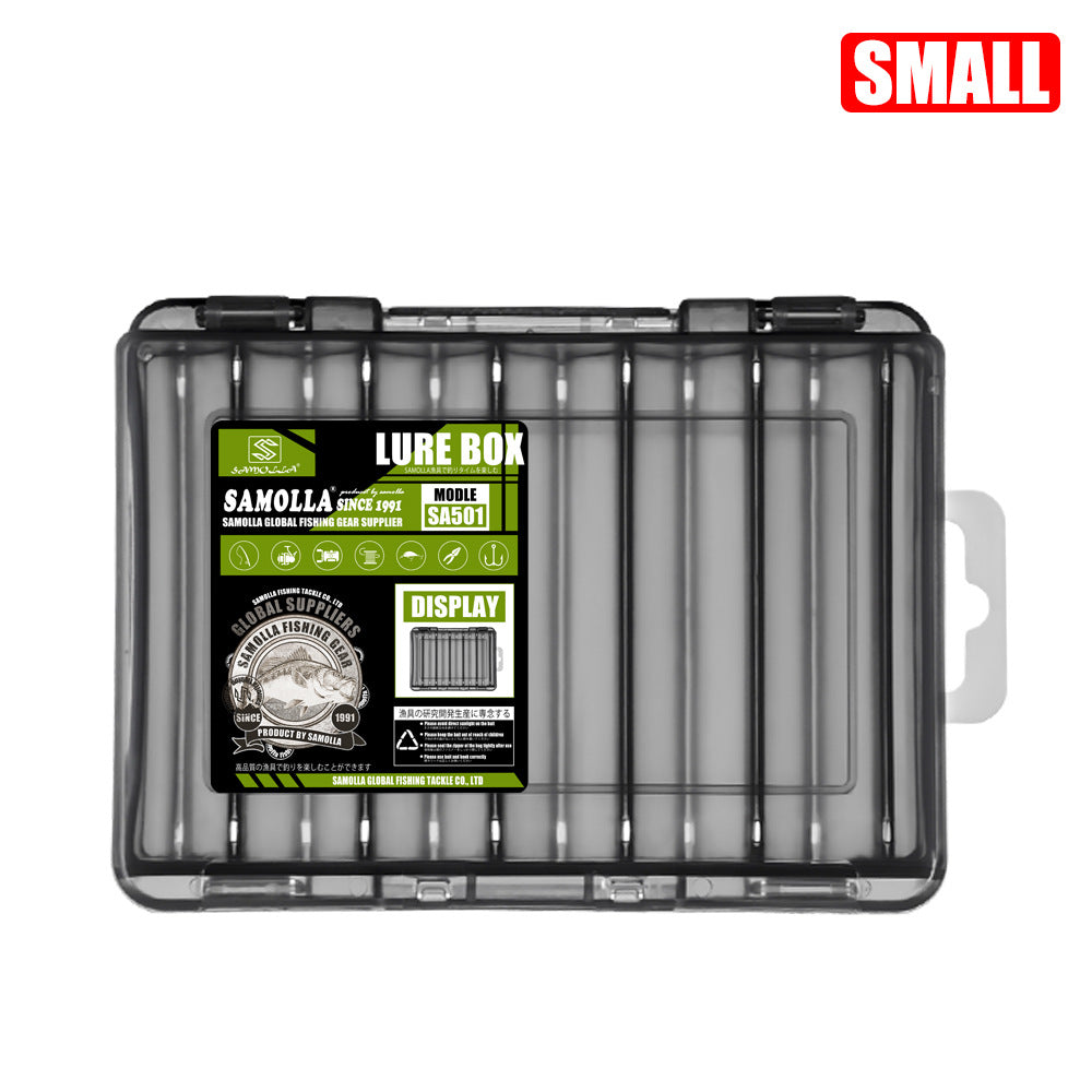 14-Compartment Fishing Tackle Box for Accessories, Lures & Hooks, Double-Sided Organizer. - Korvel