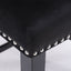 Elegant Black Velvet Wing Back Bar Stool Set of 2