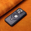 Suitable for Apple 16Promax phone case leather magnetic bracket iPhone 15 anti drop protective case - Korvel