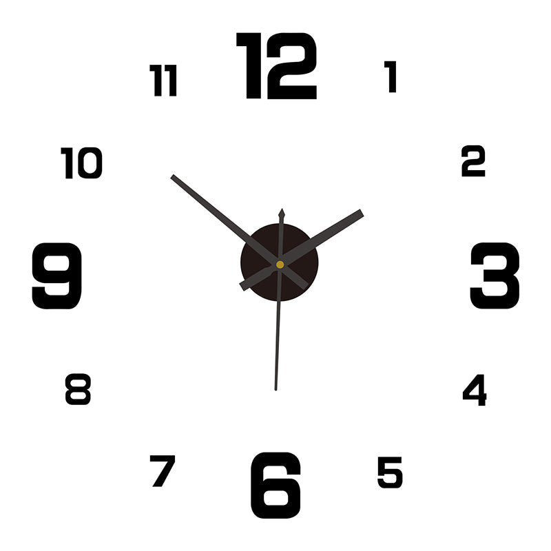 DIY Frameless Creative Wall Clock Wall Decal: A Silent and Stylish Addition for Home Decor, Ideal for Living Rooms and Offices - Korvel