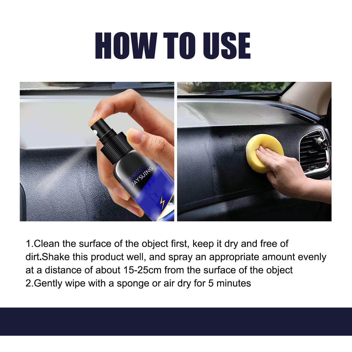 Car Upholstery Repair Spray, Dashboard Upholstery Refurbished Dust Leather Seat Care Agent - Korvel