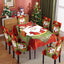 Christmas printed tablecloth, chair cover, waterproof, oil resistant, festive decoration, dining table cloth, chair cover, universal household use - Korvel