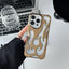 Electroplated hollow flame pattern phone case suitable for iPhone 15 Pro, simple all inclusive, Apple 14 anti drop protective cover - Korvel