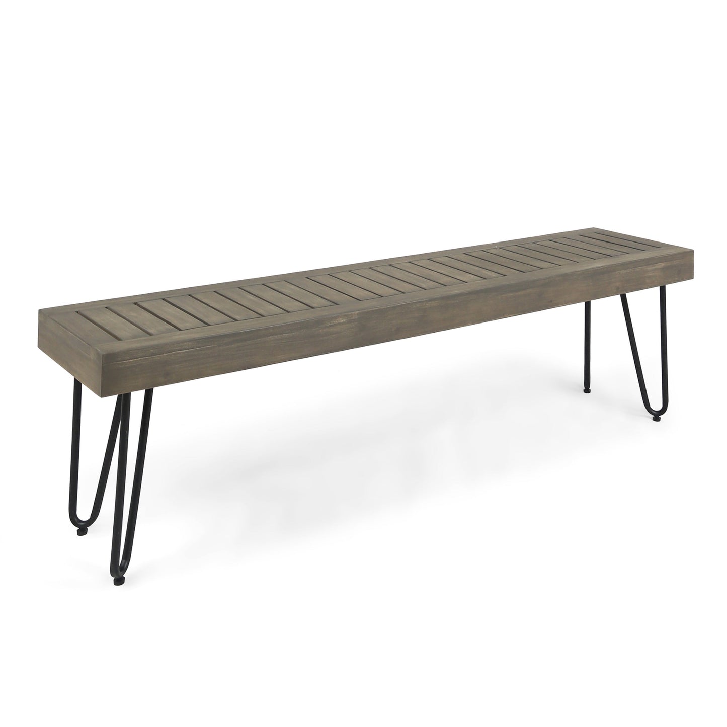 Jane Industrial Wood and Metal Dining Bench
