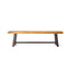 Outdoor Carlisle Benches, Sandblasted Brown + Rustic Metal (Set of 2) - Korvel
