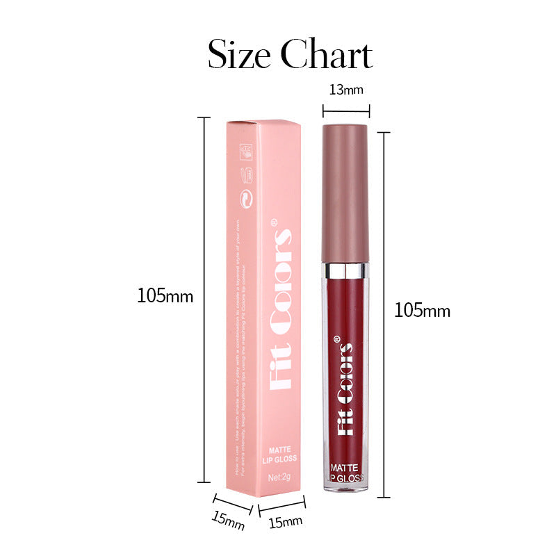 Fit Colors Matte Non Stick Cup Lip Gloss Fog Face Velvet Thin Tube Liquid Lipstick - Korvel
