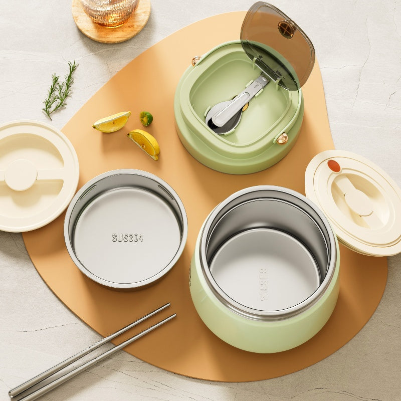 Premium Stainless Steel Insulated Lunch Box with Cutlery