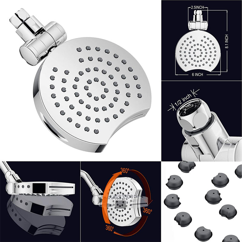 multi-function shower top spray rotating shower head four modes - Korvel