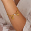 18K Gold-Plated Rhinestone Heart Charm Anklet