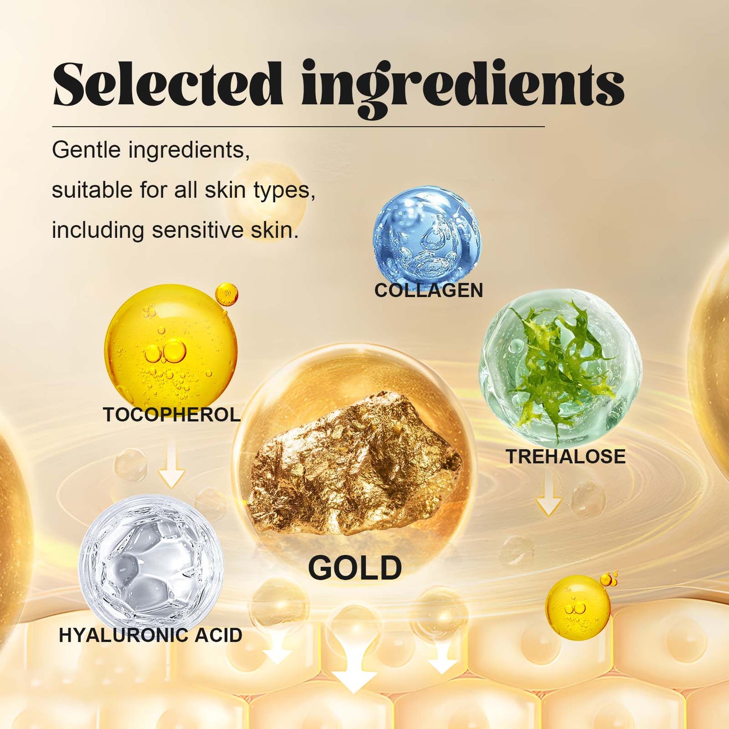 24K Gold Eye Mask for Brightening and Moisturizing