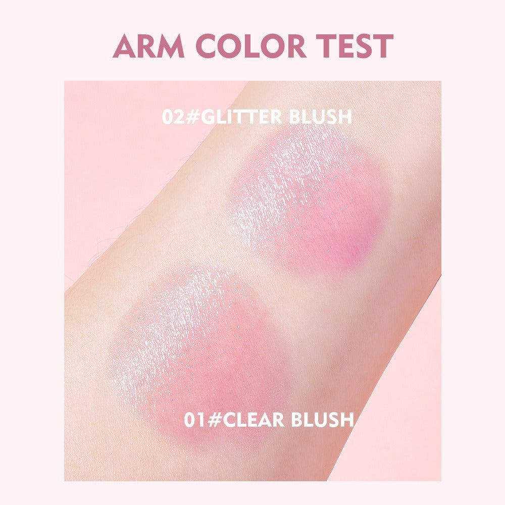 Pudaier temperature-changing blush transparent color-changing gel highlight blush cream natural nude makeup rouge blush - Korvel