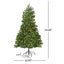 4.5' Hinged Tree with 200 Clear Lights-UL,Dia:32 - Korvel
