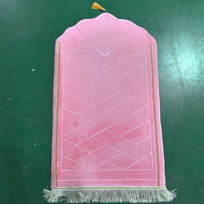Shell shaped solid color carpet irregular flannel sponge thickened short flannel embossed portable floor mat - Korvel