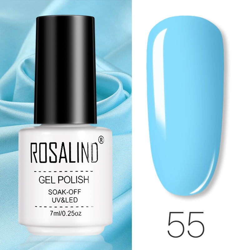 ROSALIND Gel Polish Set Manicure for Nails Semi Permanent Vernis top coat UV LED Gel Varnish Soak Off Nail Art Gel Nail Polish - Korvel