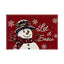 Christmas Snowman Linen Meal Mat Snowflake Grid Printed Table Mat Christmas Party Decoration Insulation Mat Holiday Decoration - Korvel