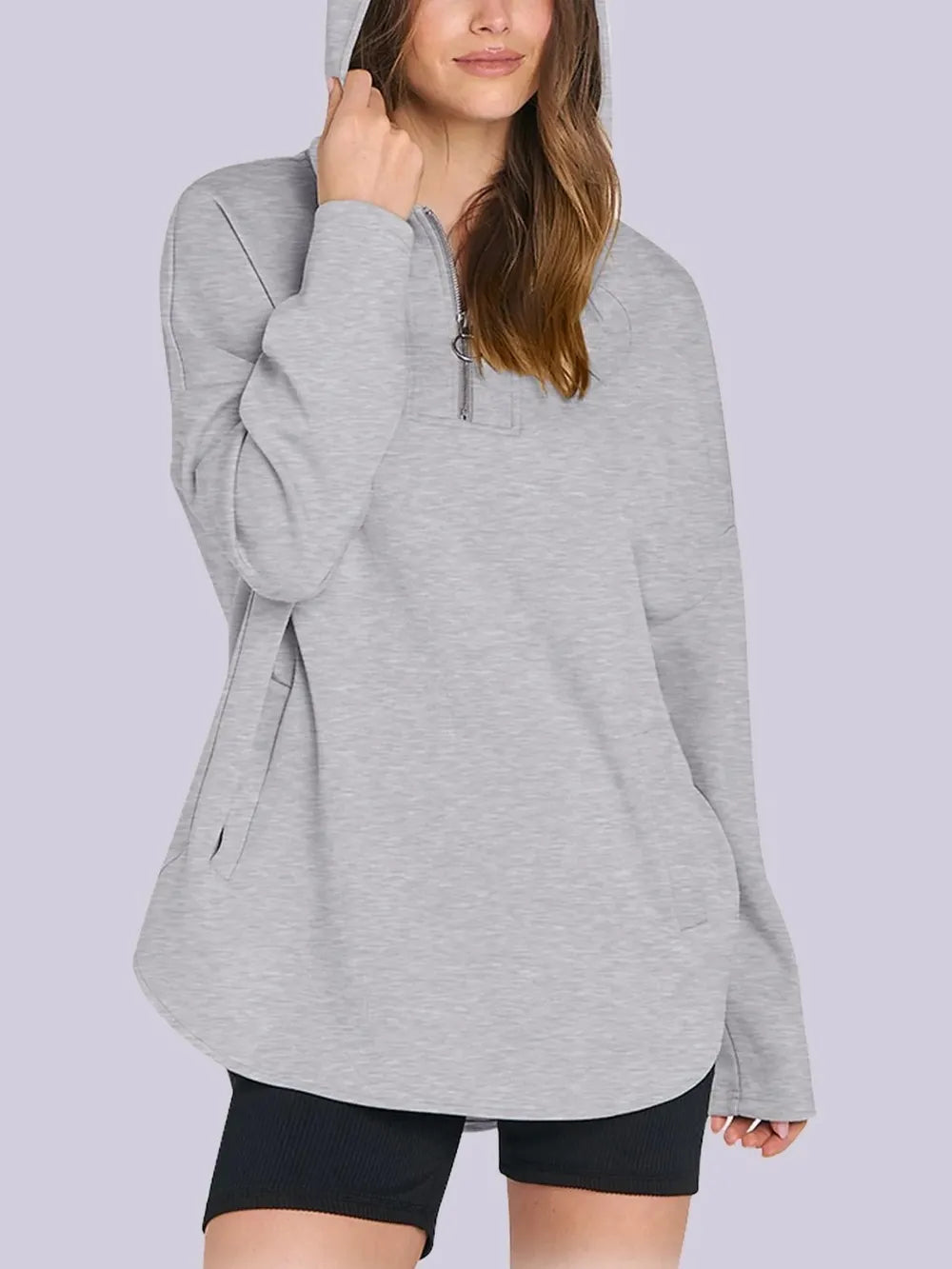 Quarter Zip Long Sleeve Hoodie - Korvel