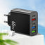 Standard PD65W mobile phone charger 4A type-c PD+3USB multi port European, American, English travel charging head - Korvel