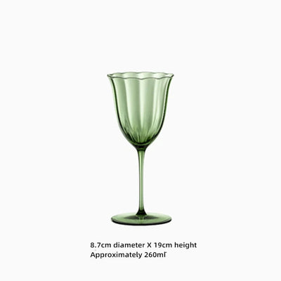 Vintage Green Red Wine Cup Glass Goblet Champagne Cup Cocktail Martini Glass  Home Drinking Utensils Crystal Cup - Korvel