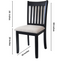Juego de 2 Sillas de Comedor Negras Tapizadas para Cocina de Estilo Campestre