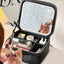 Light Up Box Vanity Organizer Portable Makeup Bag Mirror With Led Light - Korvel