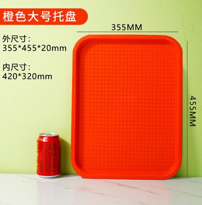 3 SIZE Large Foodservice Tray, Rectangular food trays Plastic Drink Serving Tray for Serving Drinks Snacks Tea - Korvel