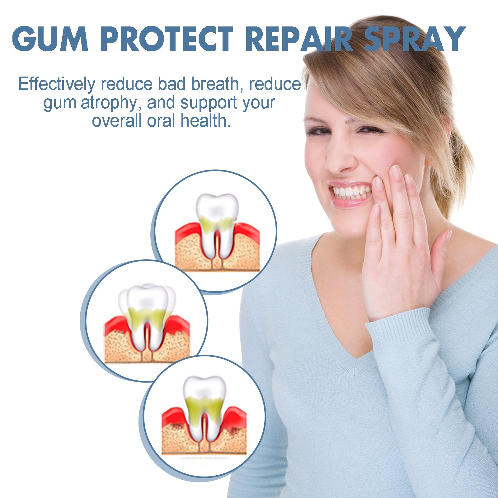 Gum Protect Repair Spray, Relieve Swelling And Pain Of Inflamed Gums Whitening Teeth Oral Cleaning Care Spray - Korvel