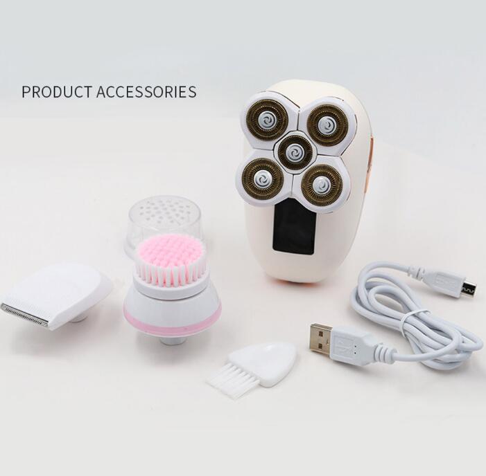 Rasoir Électrique 5-en-1 pour Femmes - Solution de Retrait de Poils Polyvalente
