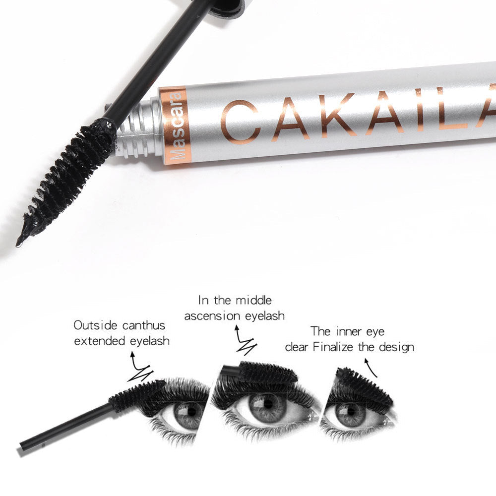 CAKAILA  Makeup thick and long mascara silver tube waterproof long lasting non-smudge false mascara - Korvel