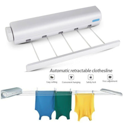 Retractable Wall-Mounted Laundry Hanger