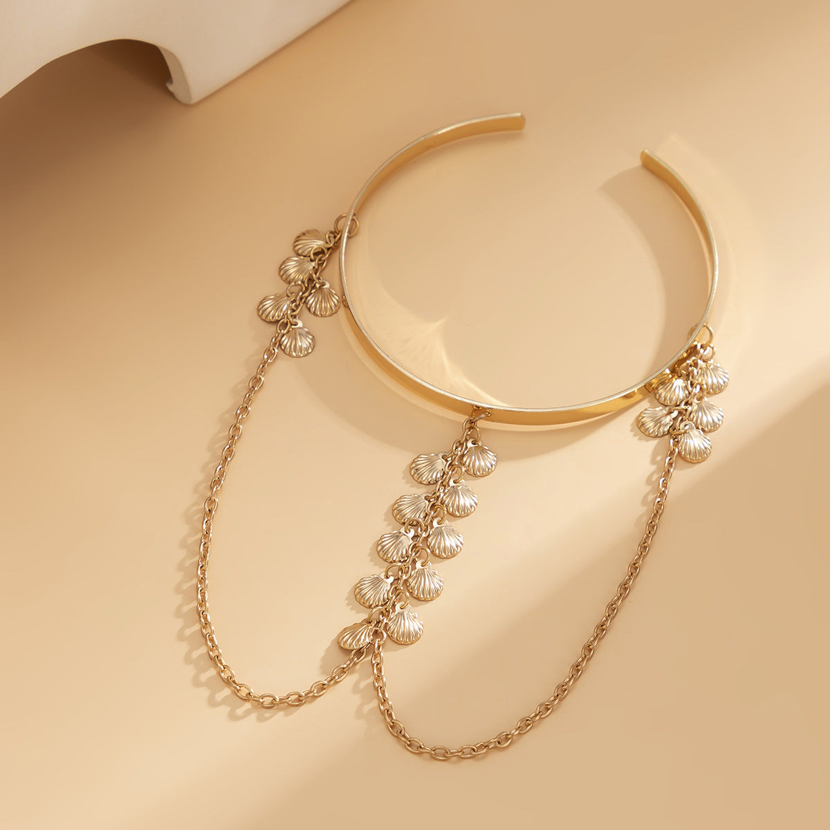 Ethnic style, personalized metal iron chain, arm chain, niche, simple, open-ended arm bracelet, arm ring, female - Korvel