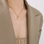 Fashionable and minimalist heart-shaped necklace with titanium steel plated 18K real gold necklace - Korvel