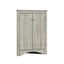 Oak Triangle Bathroom Storage Cabinet with Adjustable Shelves, Freestanding Floor Cabinet for Home Kitchen - Korvel