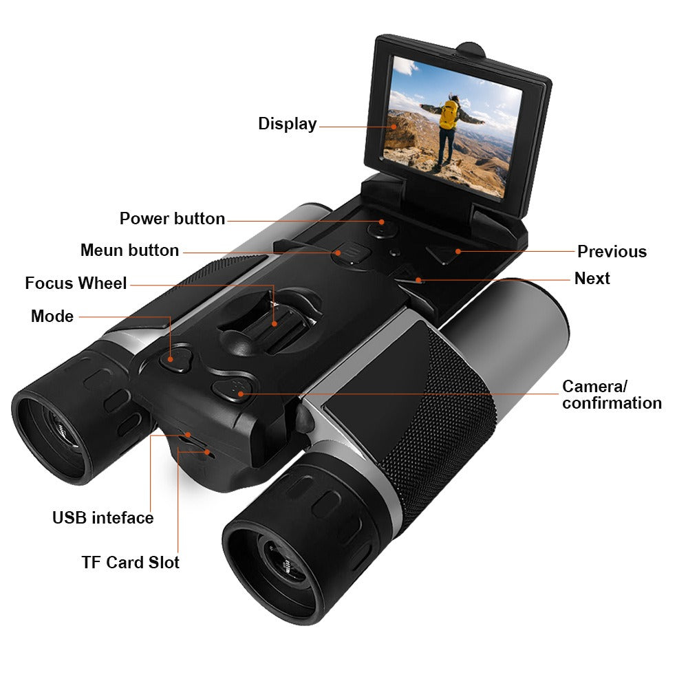 HD video camera starlight night vision bird watching telescope outdoor with screen binoculars digital telescope - Korvel
